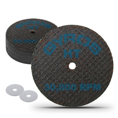 Gyros HT 2" Double Reinforced Resin Cut-Off Wheel, for High Tensile Materials, Dia. Size 2", 12PK 11-32208/12